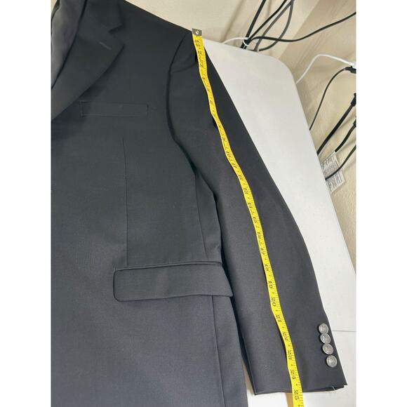 Lauren Ralph Lauren Blazer Mens 40R Black 100% Wool Suit Jacket Classic Career - Picture 9 of 9